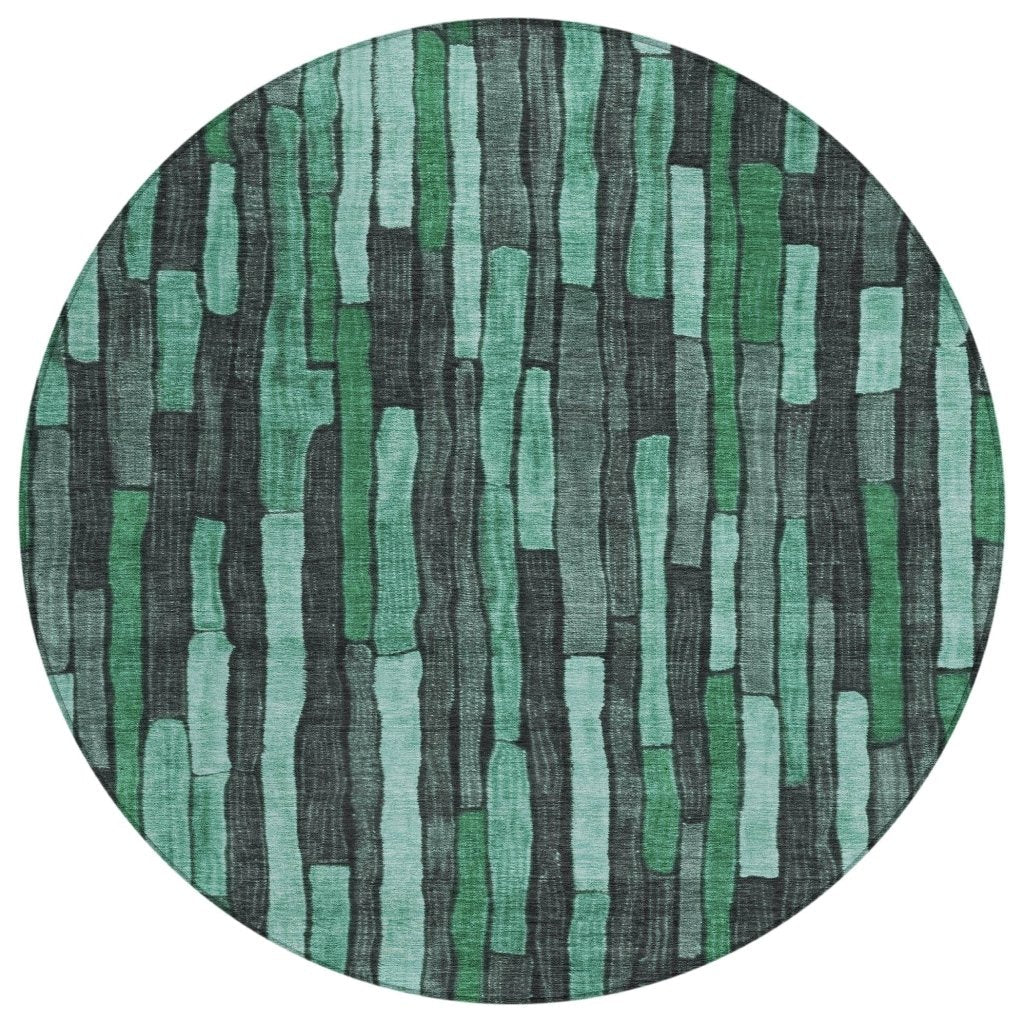 LOOMLAN Rugs Sundal Green Washable Indoor-Outdoor Rug