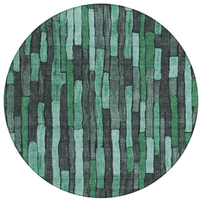 LOOMLAN Rugs Sundal Green Washable Indoor-Outdoor Rug