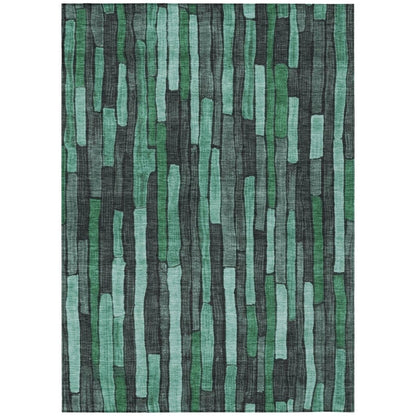 LOOMLAN Rugs Sundal Green Washable Indoor-Outdoor Rug