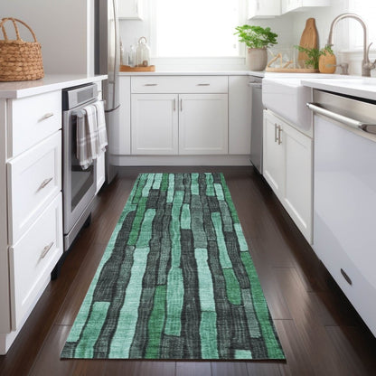 LOOMLAN Rugs Sundal Green Washable Indoor-Outdoor Rug