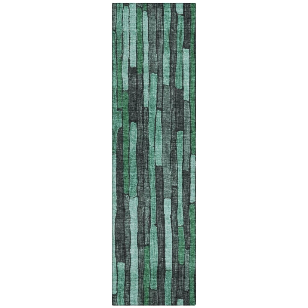 LOOMLAN Rugs Sundal Green Washable Indoor-Outdoor Rug