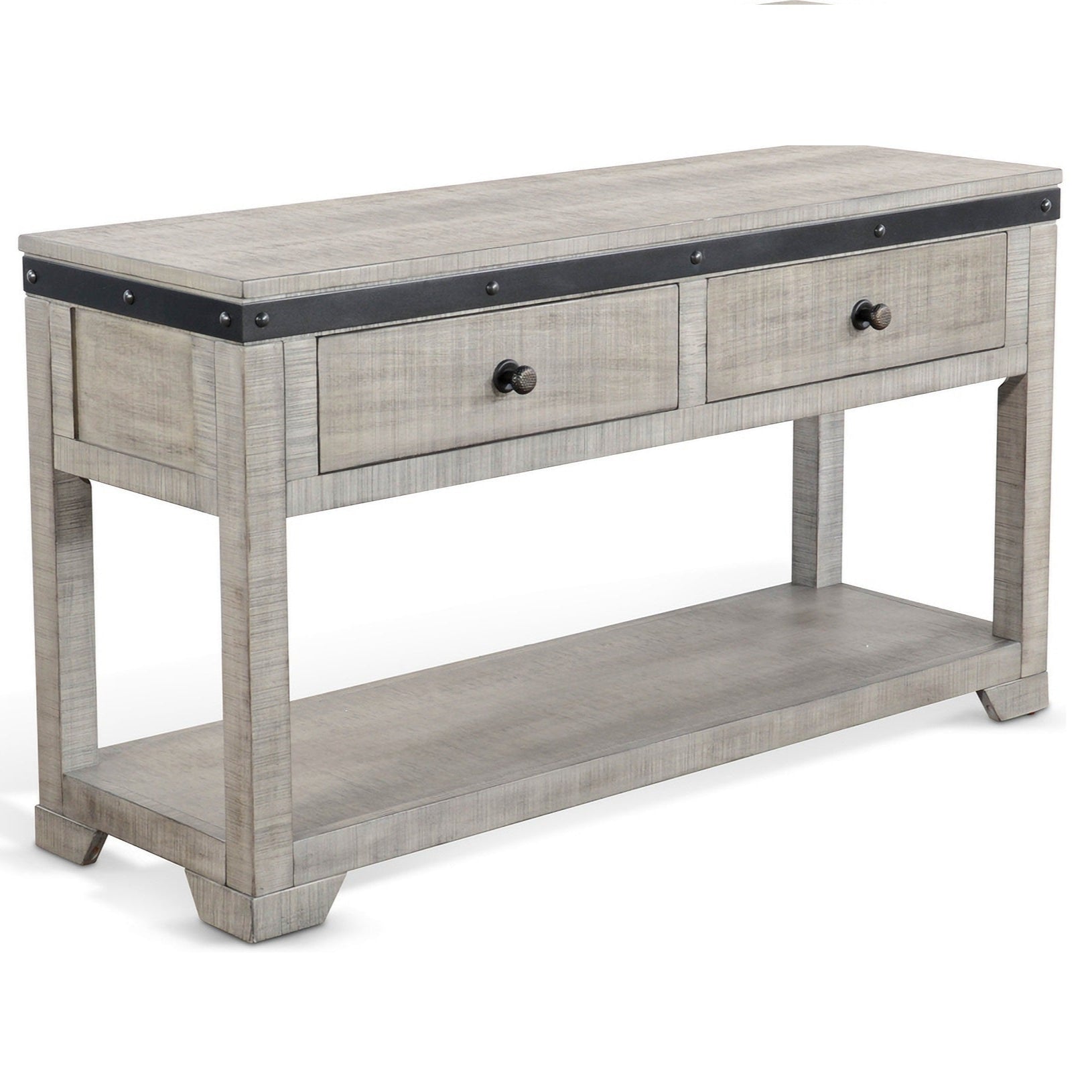 Sunny D Alpine Two Drawers Wood Console Table