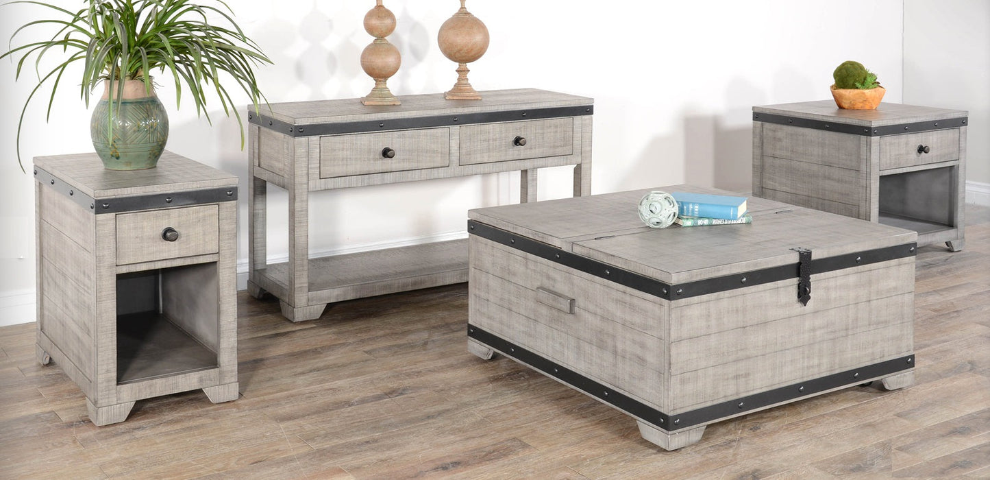 Sunny D Alpine Two Drawers Wood Console Table