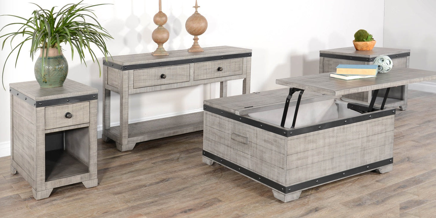 Sunny D Alpine Two Drawers Wood Console Table