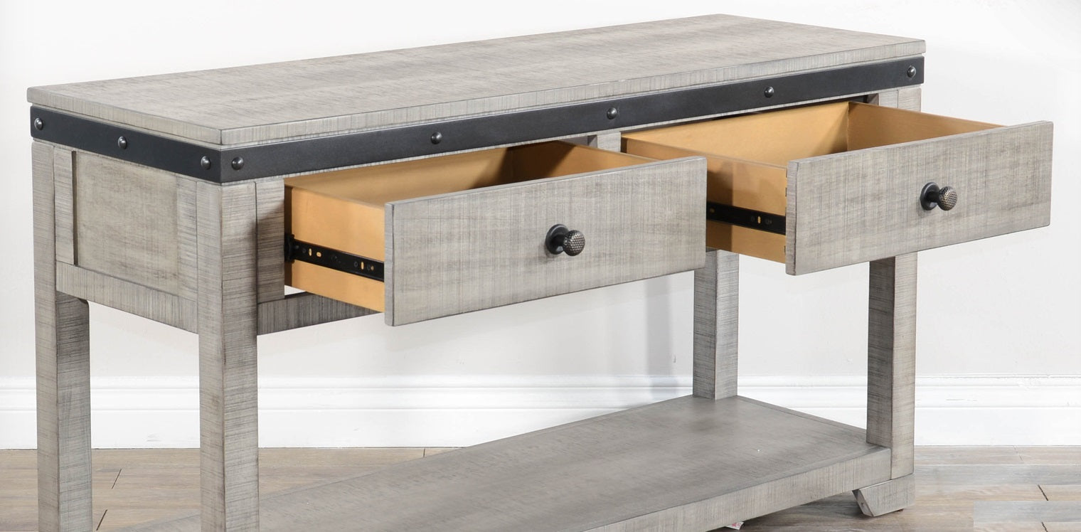 Sunny D Alpine Two Drawers Wood Console Table