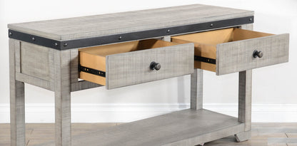 Sunny D Alpine Two Drawers Wood Console Table