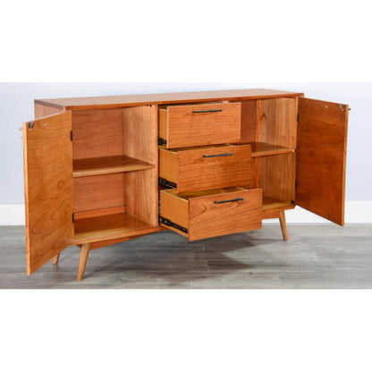 Sunny D American Modern Mid-Century Wood Sideboard