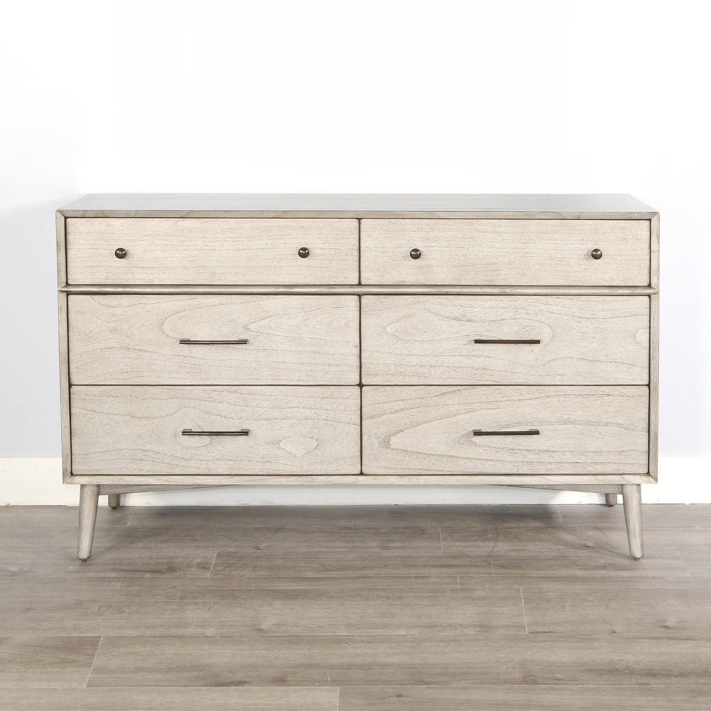 Sunny D American Modern Six Drawers Dresser with Mirror