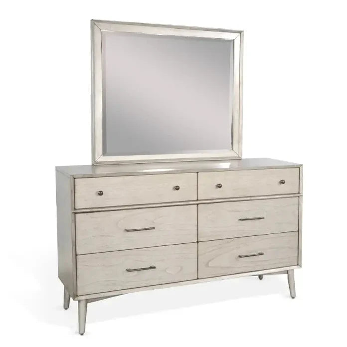 Sunny D American Modern Six Drawers Dresser with Mirror