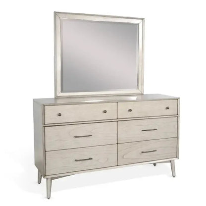 Sunny D American Modern Six Drawers Dresser with Mirror