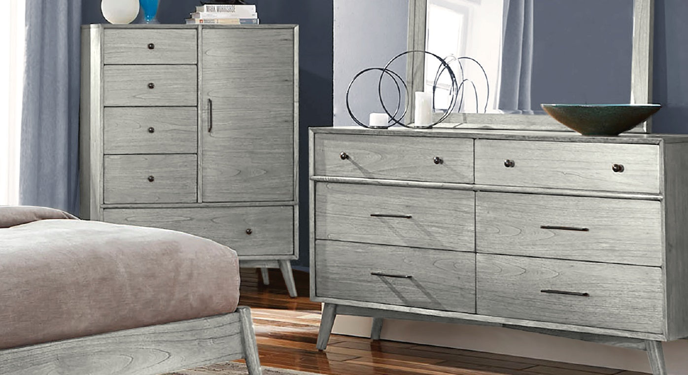 Sunny D American Modern Six Drawers Dresser with Mirror
