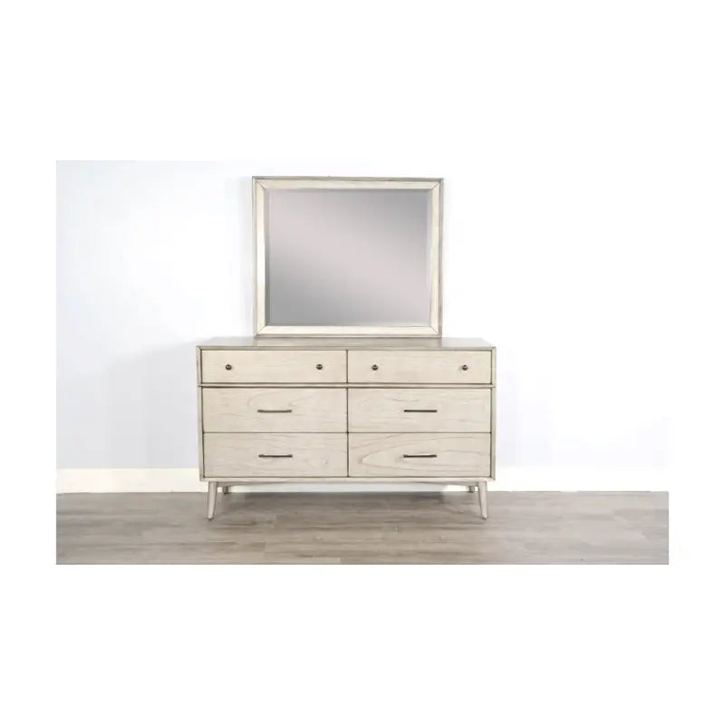 Sunny D American Modern Six Drawers Dresser with Mirror