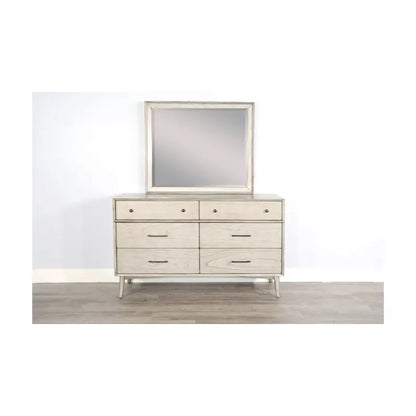 Sunny D American Modern Six Drawers Dresser with Mirror