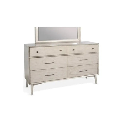 Sunny D American Modern Six Drawers Dresser with Mirror