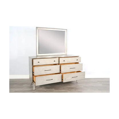 Sunny D American Modern Six Drawers Dresser with Mirror