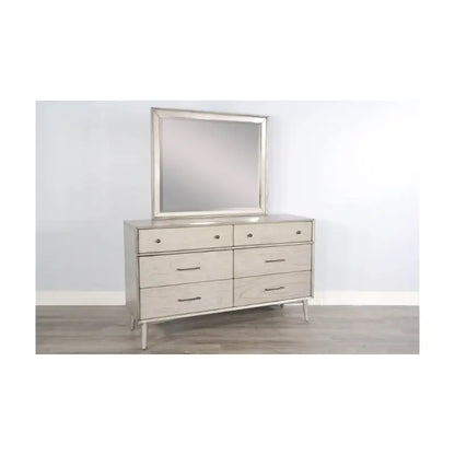 Sunny D American Modern Six Drawers Dresser with Mirror