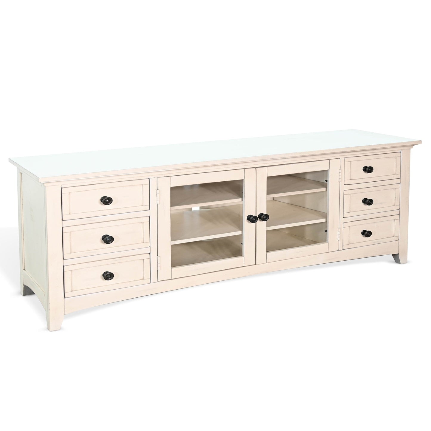 Sunny D Baycrest Six Drawers Wood Media Console