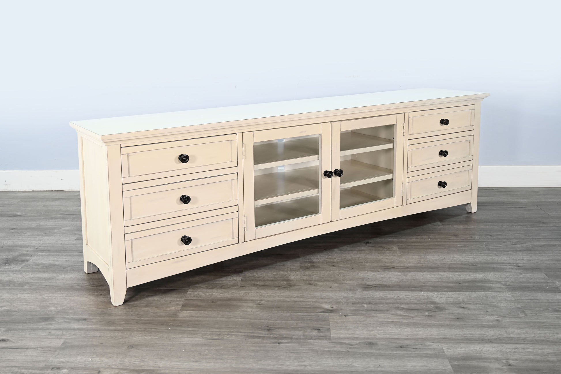 Sunny D Baycrest Six Drawers Wood Media Console