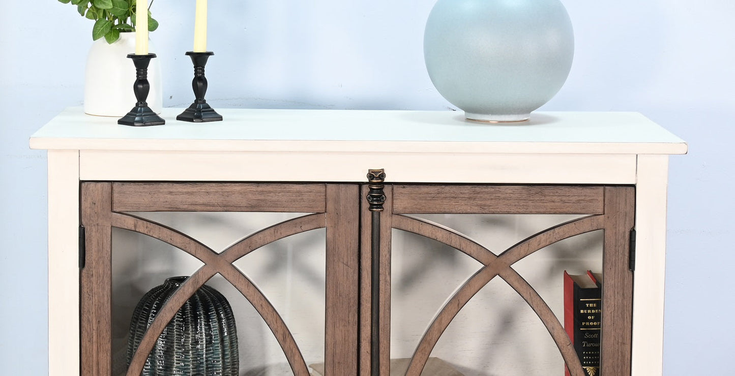 Cape Horizon Wooden White Accent Cabinet