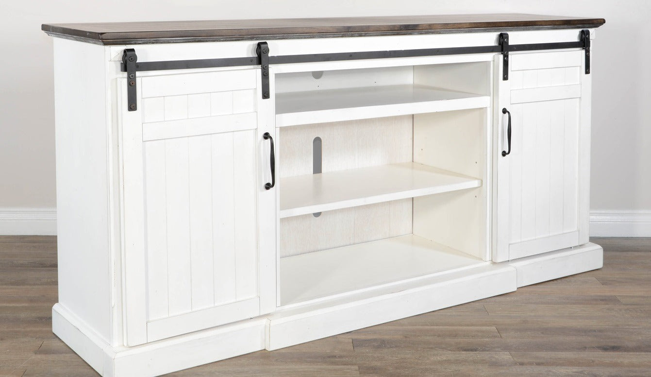 Sunny D Carriage House Wooden TV Console