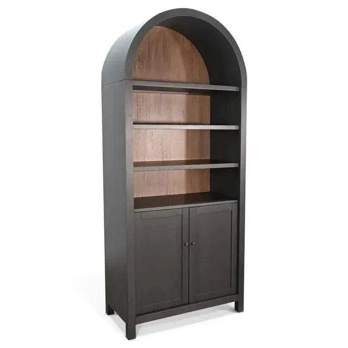 Crescent Hill Arched Two Doors Wooden Display Cabinet