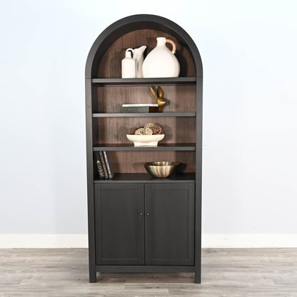 Crescent Hill Arched Two Doors Wooden Display Cabinet