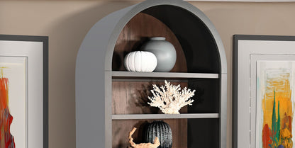 Crescent Hill Arched Two Doors Wooden Display Cabinet