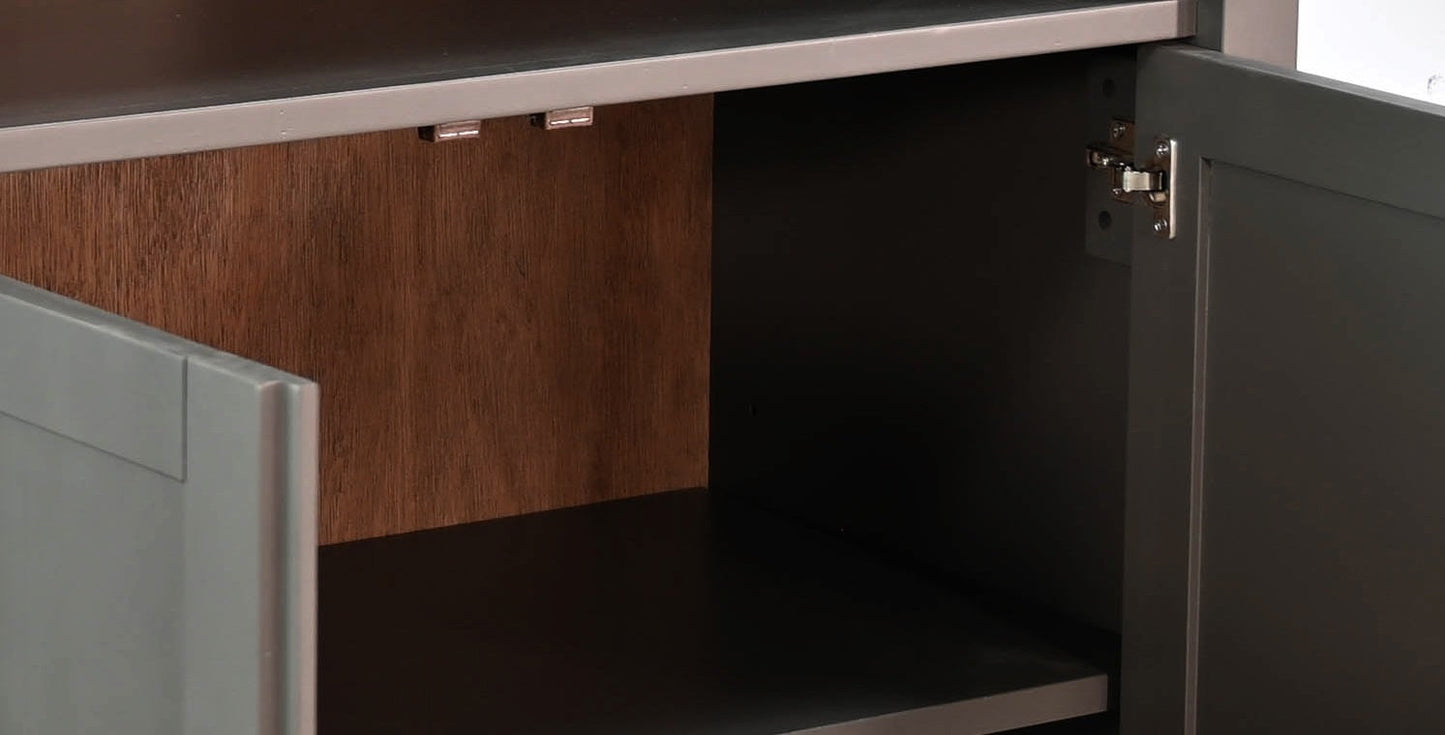 Crescent Hill Arched Two Doors Wooden Display Cabinet