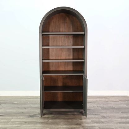 Crescent Hill Arched Two Doors Wooden Display Cabinet