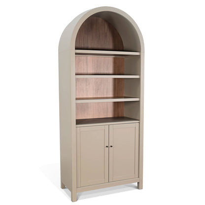 Crescent Hill Arched Two Doors Wooden Display Cabinet
