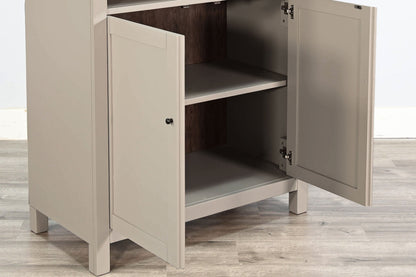 Crescent Hill Arched Two Doors Wooden Display Cabinet