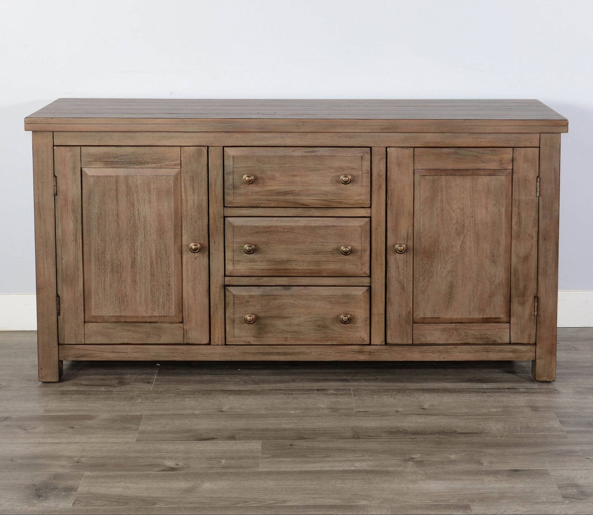 Sunny D Doe Valley Three Drawers Wood Sideboard