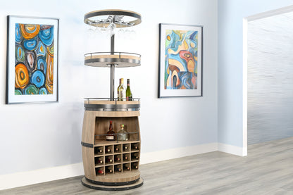 Fairfield Swivel Base Home Bar Cabinet