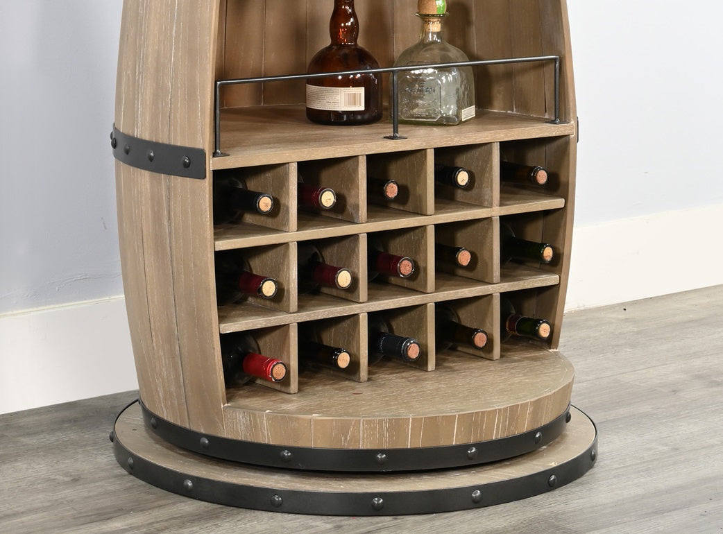 Fairfield Swivel Base Home Bar Cabinet