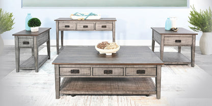 Sunny D Homestead Hills Three Drawers Wood Coffee Table