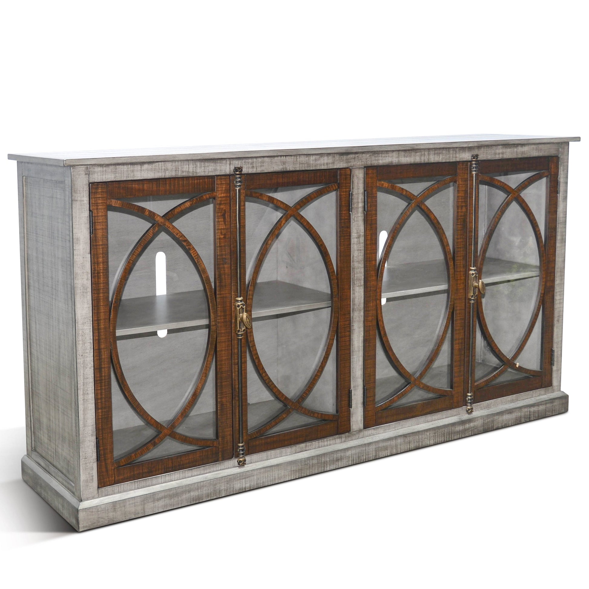 Sunny D Homestead Hills Two Doors Wooden Media Console