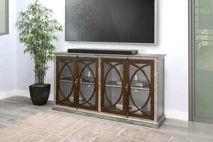 Sunny D Homestead Hills Two Doors Wooden Media Console