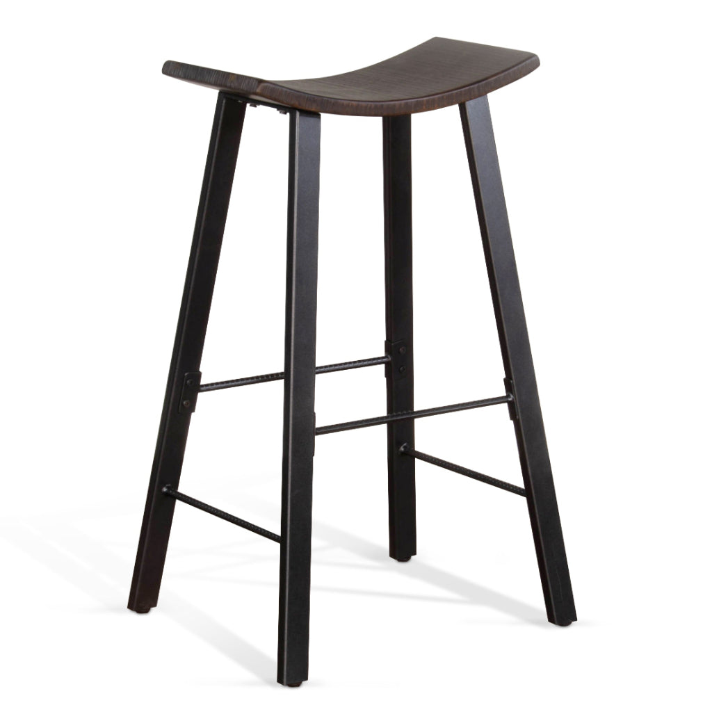 Homestead Saddle Seat Metal Barstool 2PC