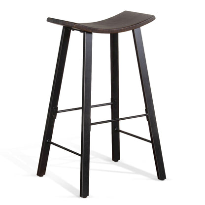 Homestead Saddle Seat Metal Barstool 2PC