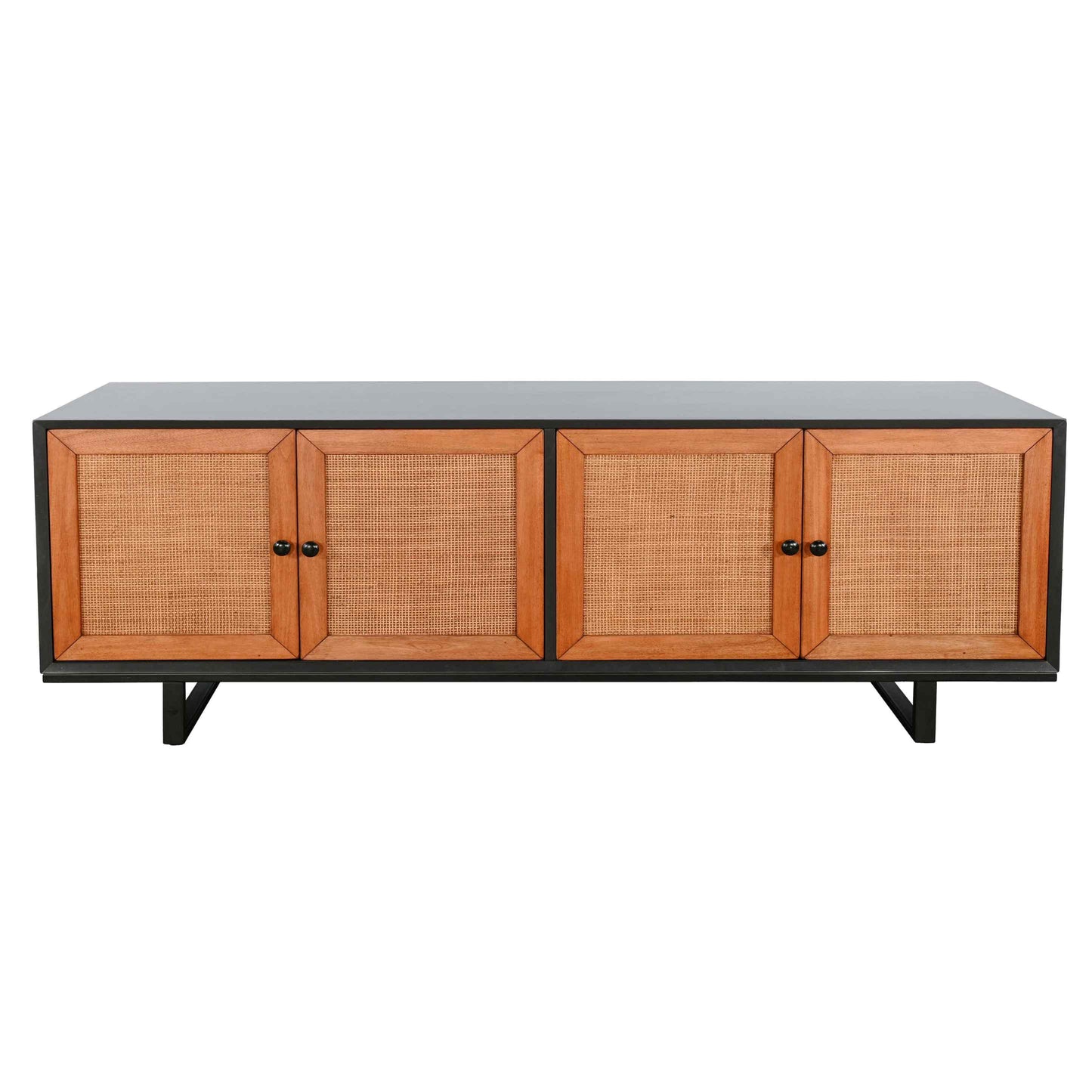Sunny D Langford Four Doors Black Sideboard