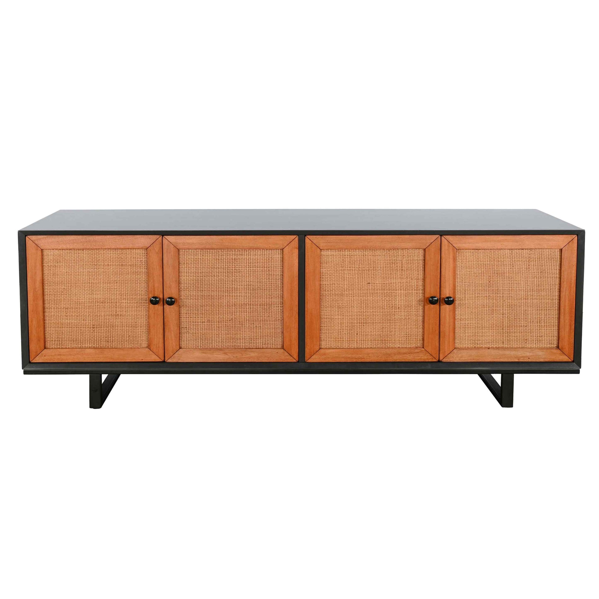 Sunny D Langford Four Doors Black Sideboard