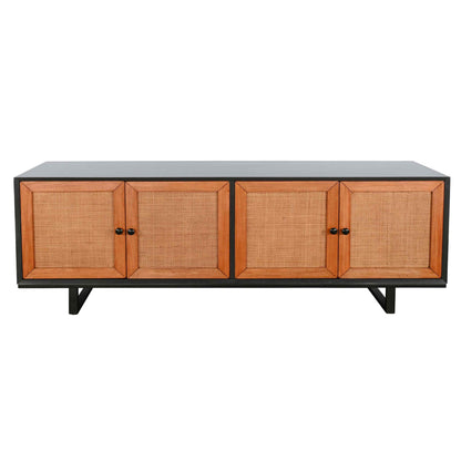 Sunny D Langford Four Doors Black Sideboard