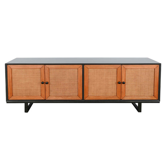 Sunny D Langford Four Doors Black Sideboard