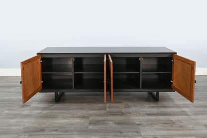 Sunny D Langford Four Doors Black Sideboard