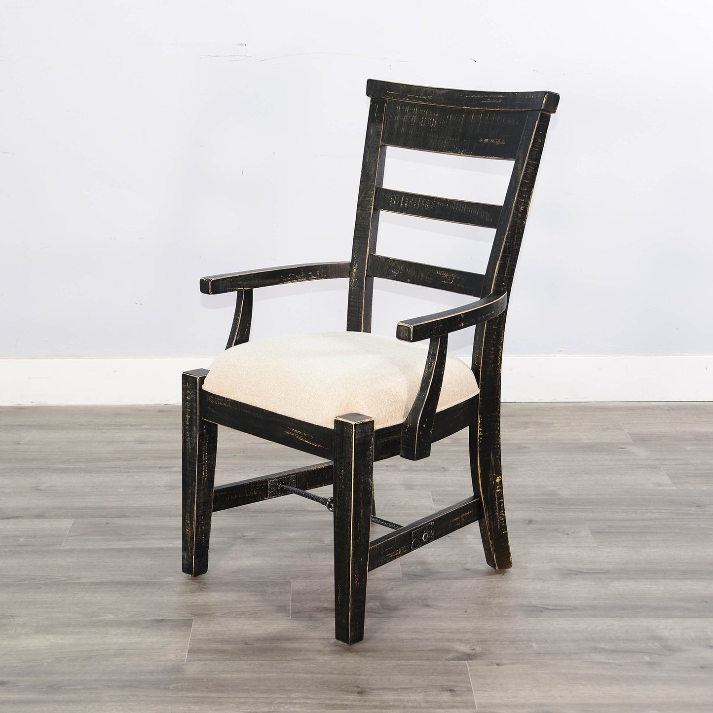 Sunny D Marina Fabric Dining Arm Chair 2PC