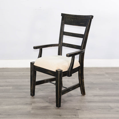Sunny D Marina Fabric Dining Arm Chair 2PC