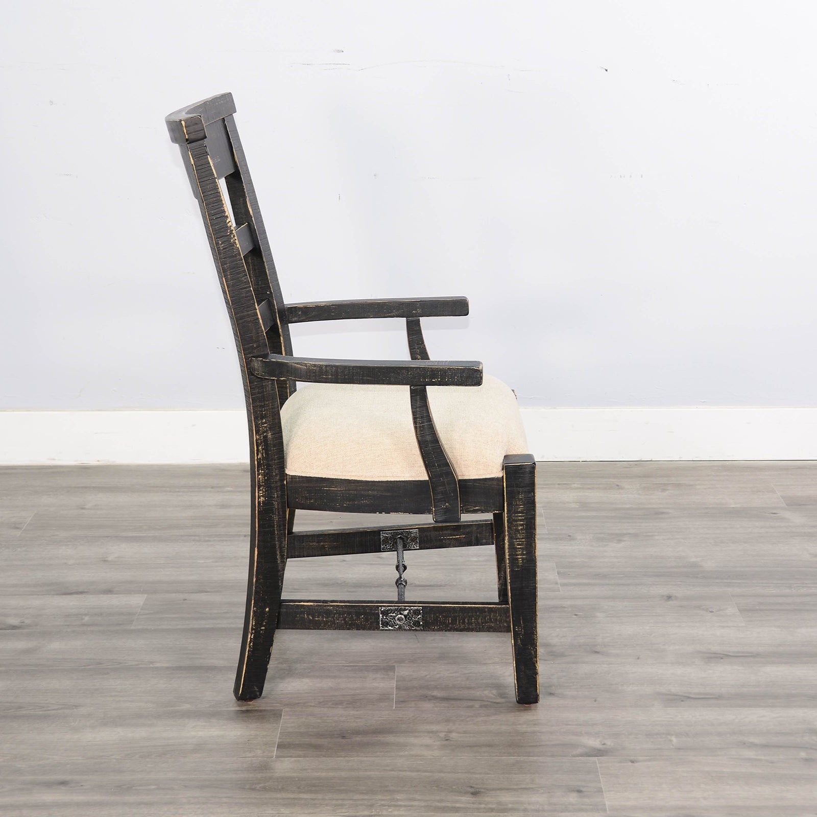Sunny D Marina Fabric Dining Arm Chair 2PC