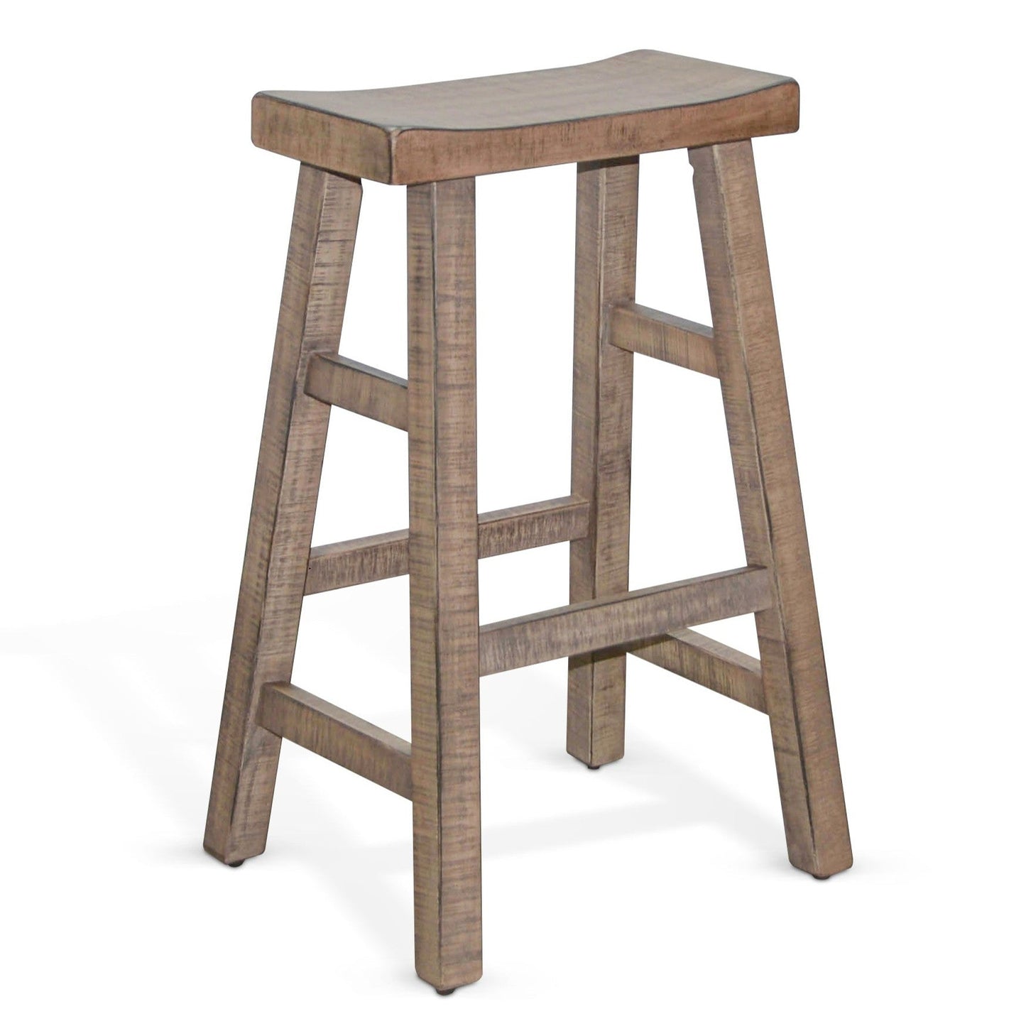 Marina Saddle Seat Wood Barstool 2PC