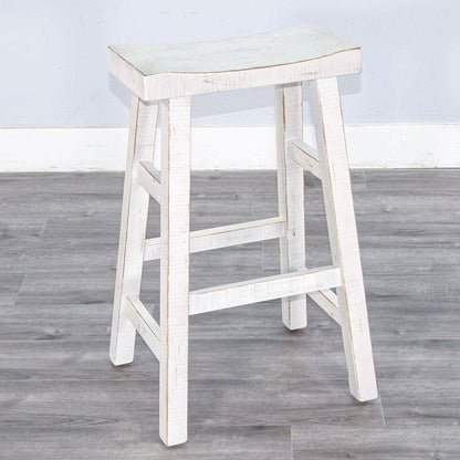 Marina Saddle Seat Wood Barstool 2PC