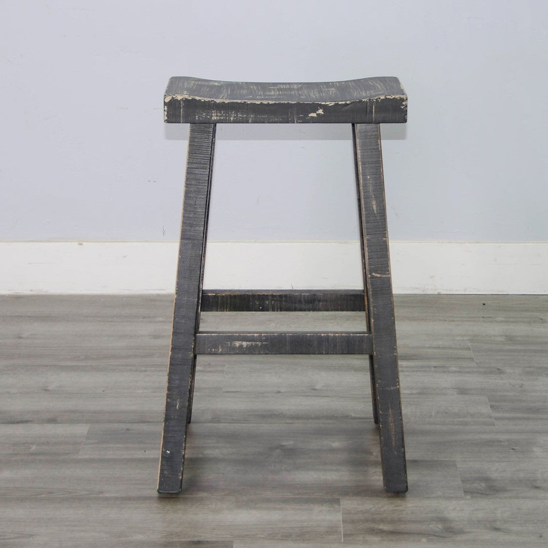 Marina Saddle Seat Wood Barstool 2PC